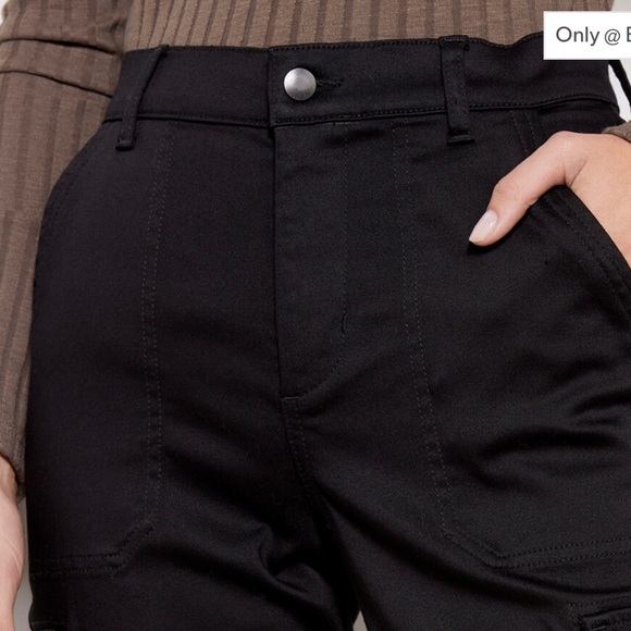 EVEREVE Larissa Cropped Cargo Pants Women's Size 25 Black #64843 Casual Stretch - Picture 5 of 13